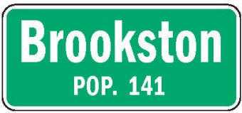 Brookston Minnesota population sign
