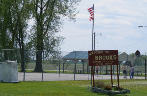 Park and Welcome Sign, Brooks Minnesota, 2008