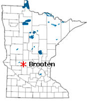 Location of Brooten Minnesota