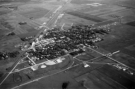 Aerial view, Brooten Minnesota, 1972