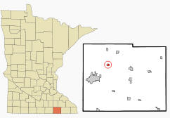 Location of Brownsdale Minnesota
