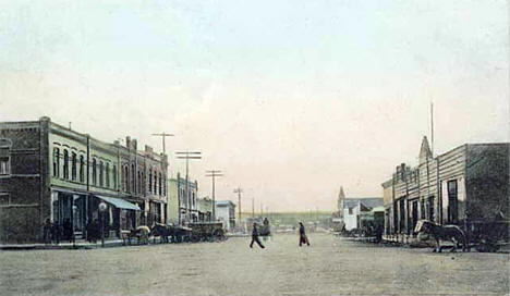 Broadway, Browns Valley Minnesota, 1907