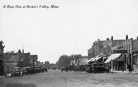 Main Street, Brown's Valley Minnesota, 1916