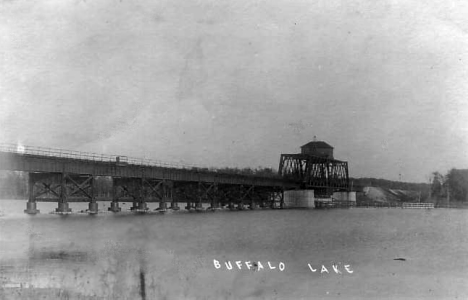 Bridge at Buffalo Lake Minnesota, 1900's?