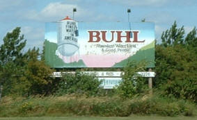 Buhl Minnesota Welcome Sign