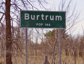 Burtrum Minnesota Population Sign