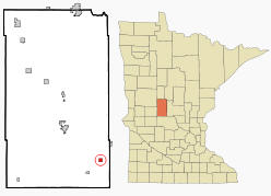 Location of Burtrum, Minnesota