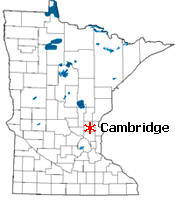 Location of Cambridge Minnesota