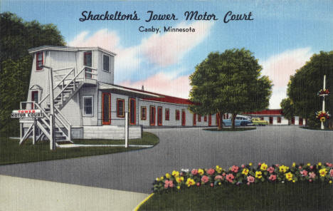 Shackelton's Tower Motor Court, Canby Minnesota, 1950's