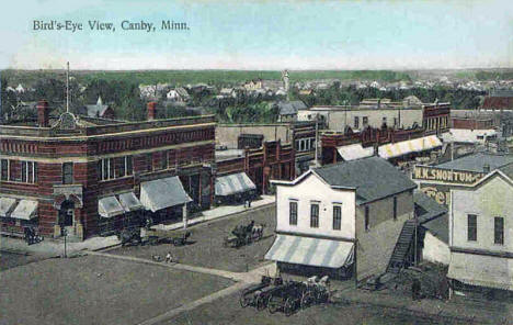 Birds eye view, Canby Minnesota, 1908