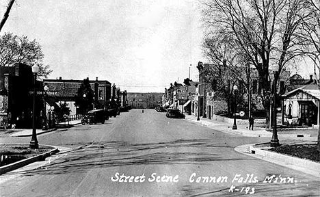 Street scene, Cannon Falls Minnesota, 1930