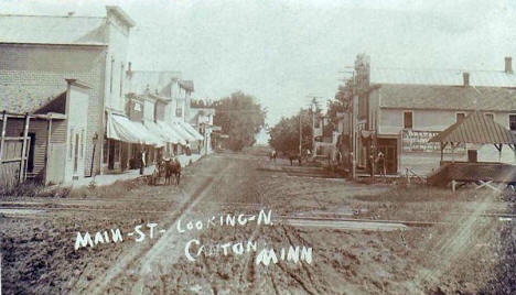 Main Street looking north, Canton Minnesota, 1900's