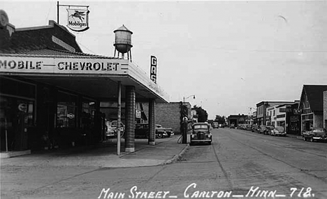 Main Street, Carlton Minnesota, 1950