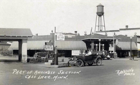 Business District, Cass Lake Minnesota, 1920's
