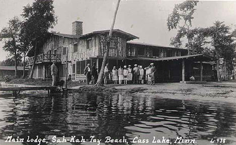 Main Lodge, Sah-Kay-Tay Beach, Cass Lake Minnesota, 1925