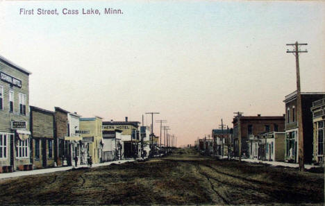 First Street, Cass Lake Minnesota, 1910's