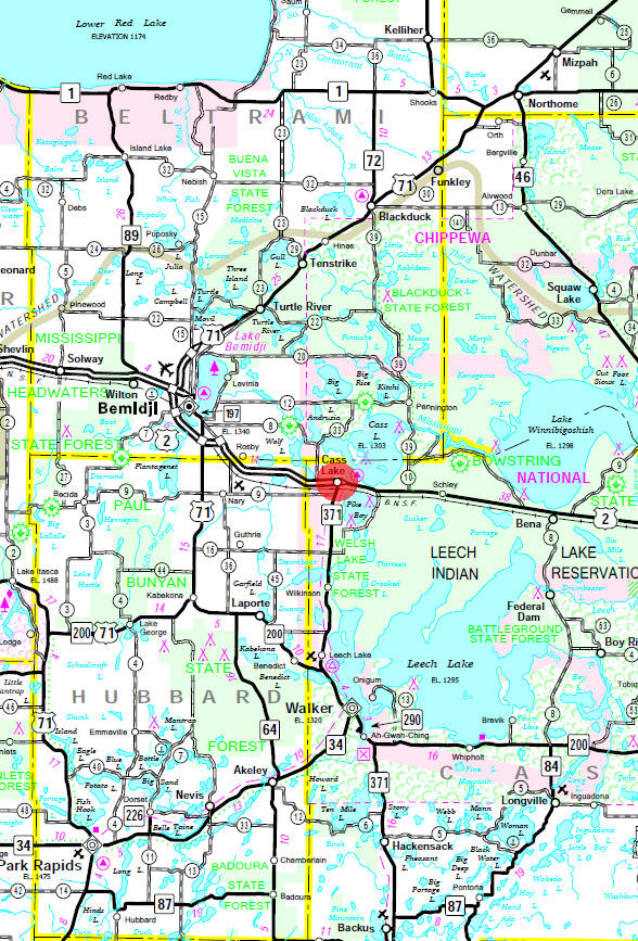 Map Of Cass County Mn Cities And Towns Map - Bank2home.com