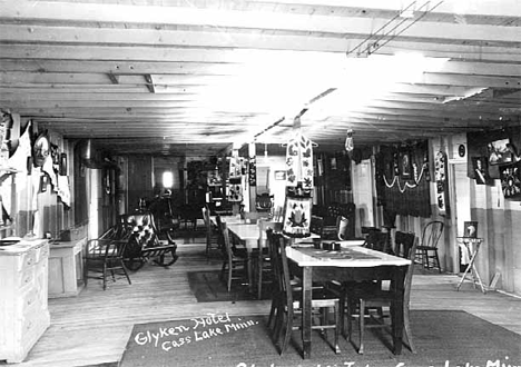 Interior, Glyken Hotel, Cass Lake Minnesota, 1930
