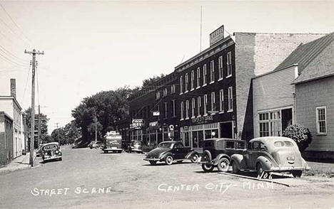 Street scene, Center City Minnesota, 1946