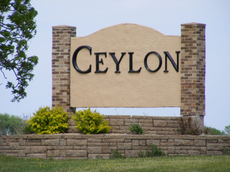 Highway sign, Ceylon Minnesota, 2014