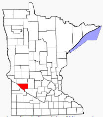 Location of Chippewa County Minnesota