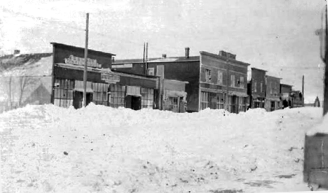 Main Street after blizzard, Chokio Minnesota, 1917