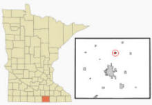 Location of Clarks Grove, Minnesota