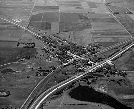 Aerial view, Clear Lake Minnesota, 1971