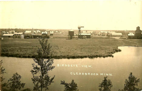 Birds eye view, Clearbrook Minnesota, 1927