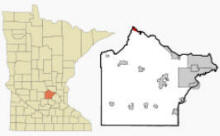 Location of Clearwater, Minnesota