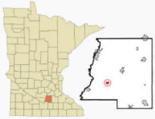 Location of Cleveland, Minnesota