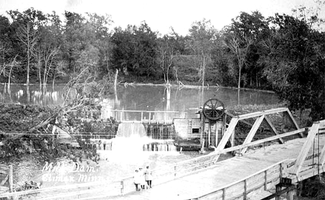 Mill dam, Climax Minnesota, 1905