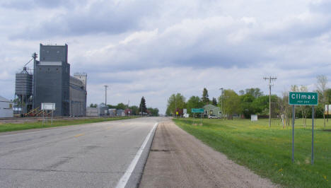 View entering Climax Minnesota on US Highway 75, 2008