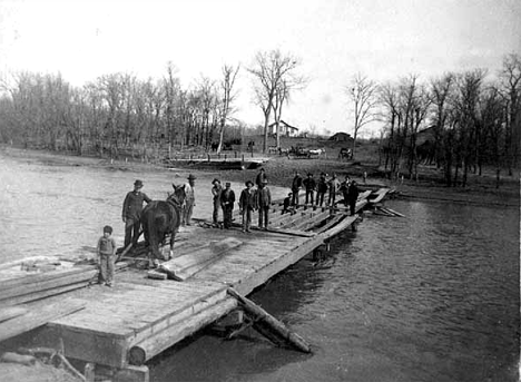 Red River bridge between Climax and Frog Point, 1910