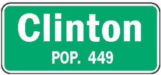 Clinton Minnesota population sign