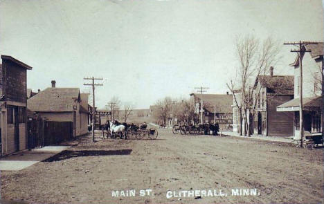 Main Street, Clitherall Minnesota, 1914