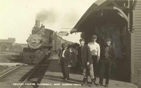 Railway Station, Clitherall Minnesota, 1908