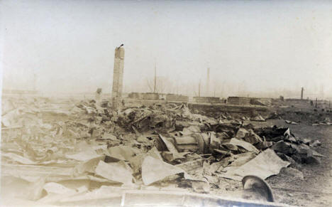 General view of Cloquet after the fire, 1918