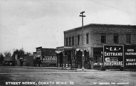 Street scene, Cokato Minnesota, 1910