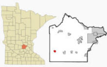Location of Cokato, Minnesota