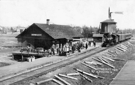 Railroad Depot, Cold Spring Minnesota, 1910