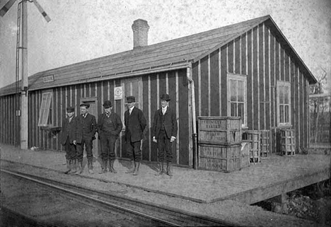 First Railway Depot at Coleraine Minnesota, 1906