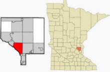 Location of Coon Rapids Minnesota