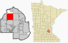Location of Corcoran Minnesota