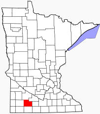 Location of Cottonwood County Minnesota