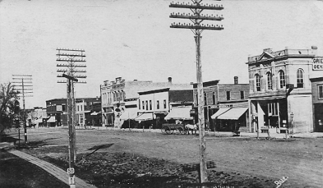 Main Street looking west, Cottonwood Minnesota, 1910's