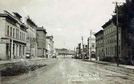 Second Street, Crookston Minnesota, 1908