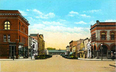 Second Street, looking west, Crookston Minnesota, 1925