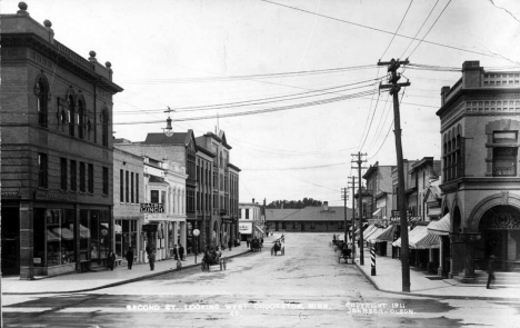 2nd Street looking West, Crookston Minnesota, 1911