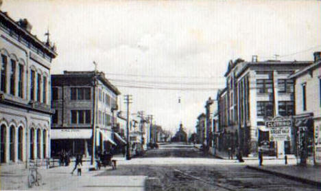 Second Street looking east, Crookston Minnesota, 1910